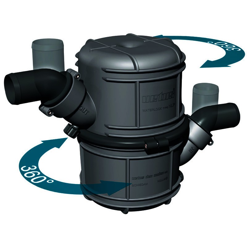 NLP75 - Exhaust waterlock 75mm VETUS type NLP 10 L