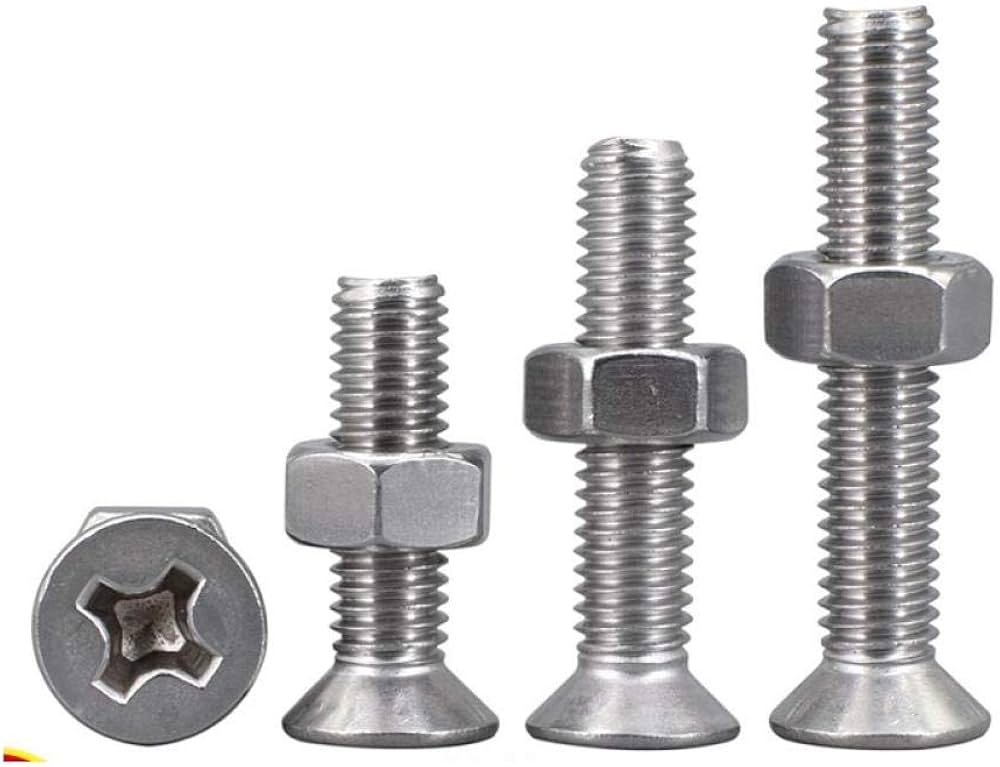 Cross Recessed Countersunk Head Screw and Nut