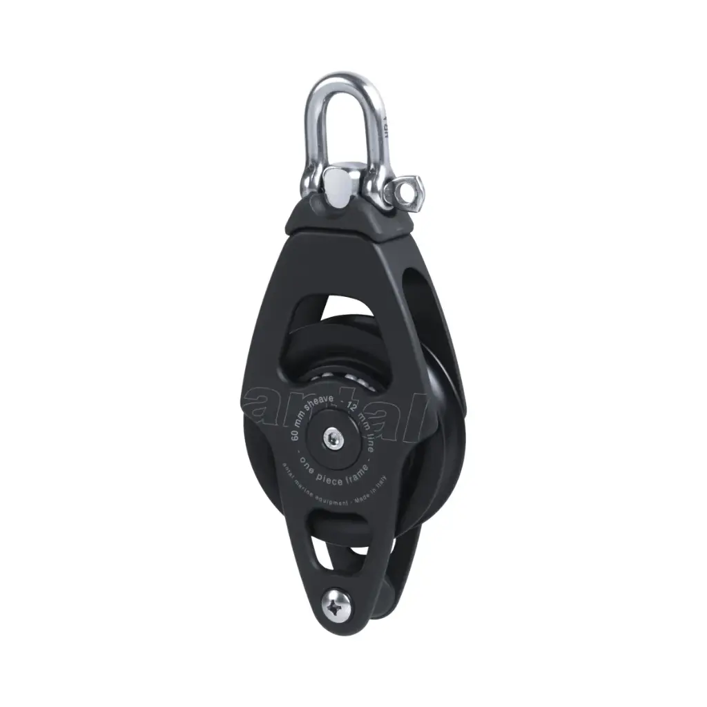 OPF BLOCK D060 SINGLE WITH BECKET + S.STEEL SHACKLE D006