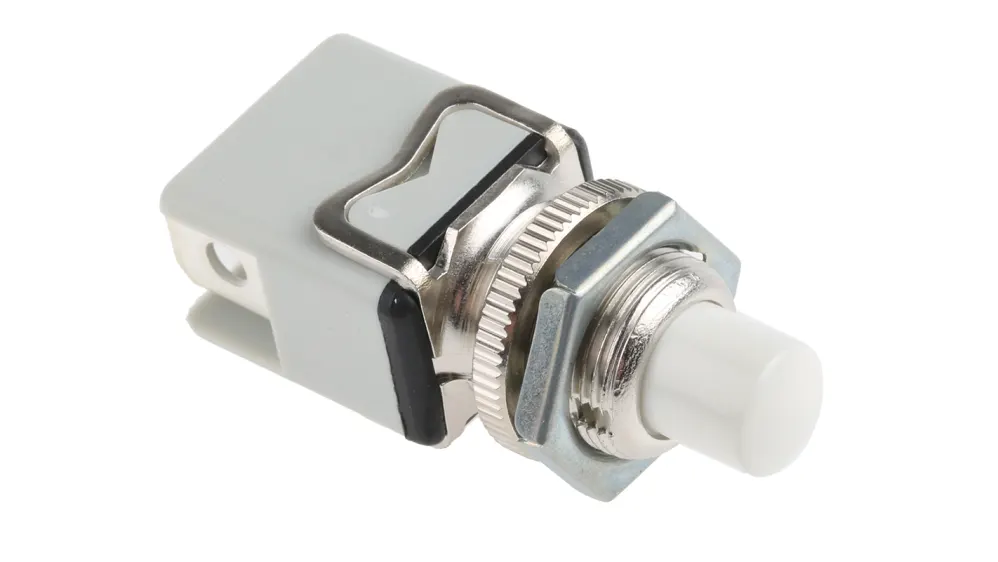APEM 1NO Momentary Push Button Switch, 12.2 (Dia.)mm, Panel Mount, 250V ac