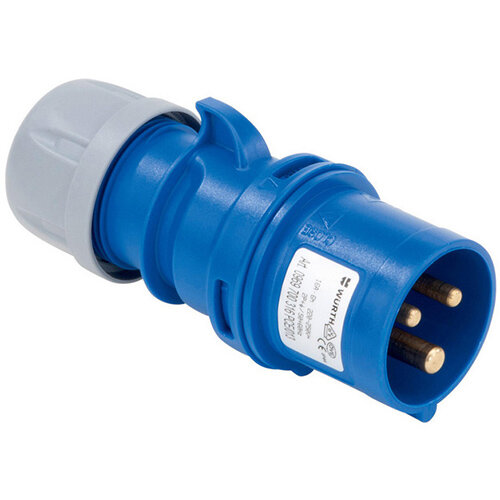 [0969700316] Electric Connector 2P+T/16A-Ip44 Ref. Wurth