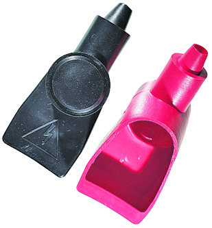 [260350] Ancor Wing Nut Style Battery Terminal Boots 4|2AWG (21-33mm²) Black,Red