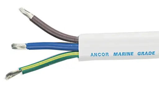 [131151] Ancor European Code AC cable 10/3AWG (3x5mm²) White, Flat 500ft