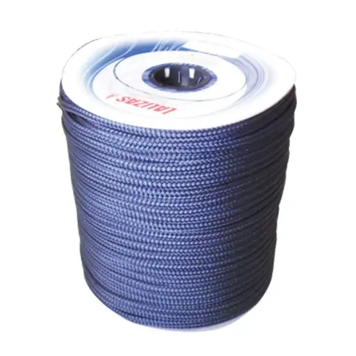 [46938] Mooring Double Braided Rope, 18mm, Polyester, Blue Navy