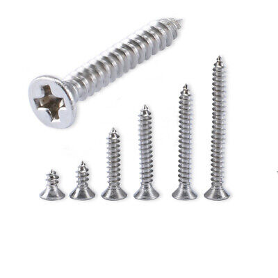 Cross-recessed countersunk head tapping screws