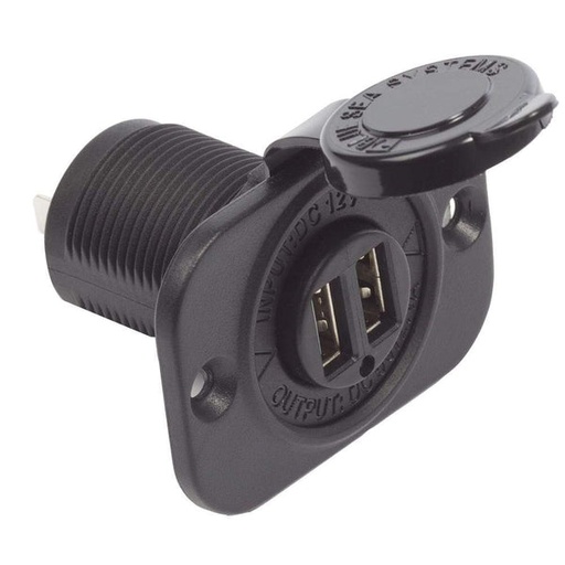 [BS1016] Base 12 VDC 2 USB cargador 5V 2.1